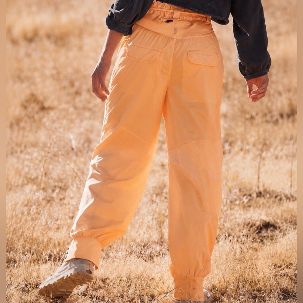 Free People Movement Free Climb Trekker Harem joggers coral peach snap ankles XS - Picture 3 of 11